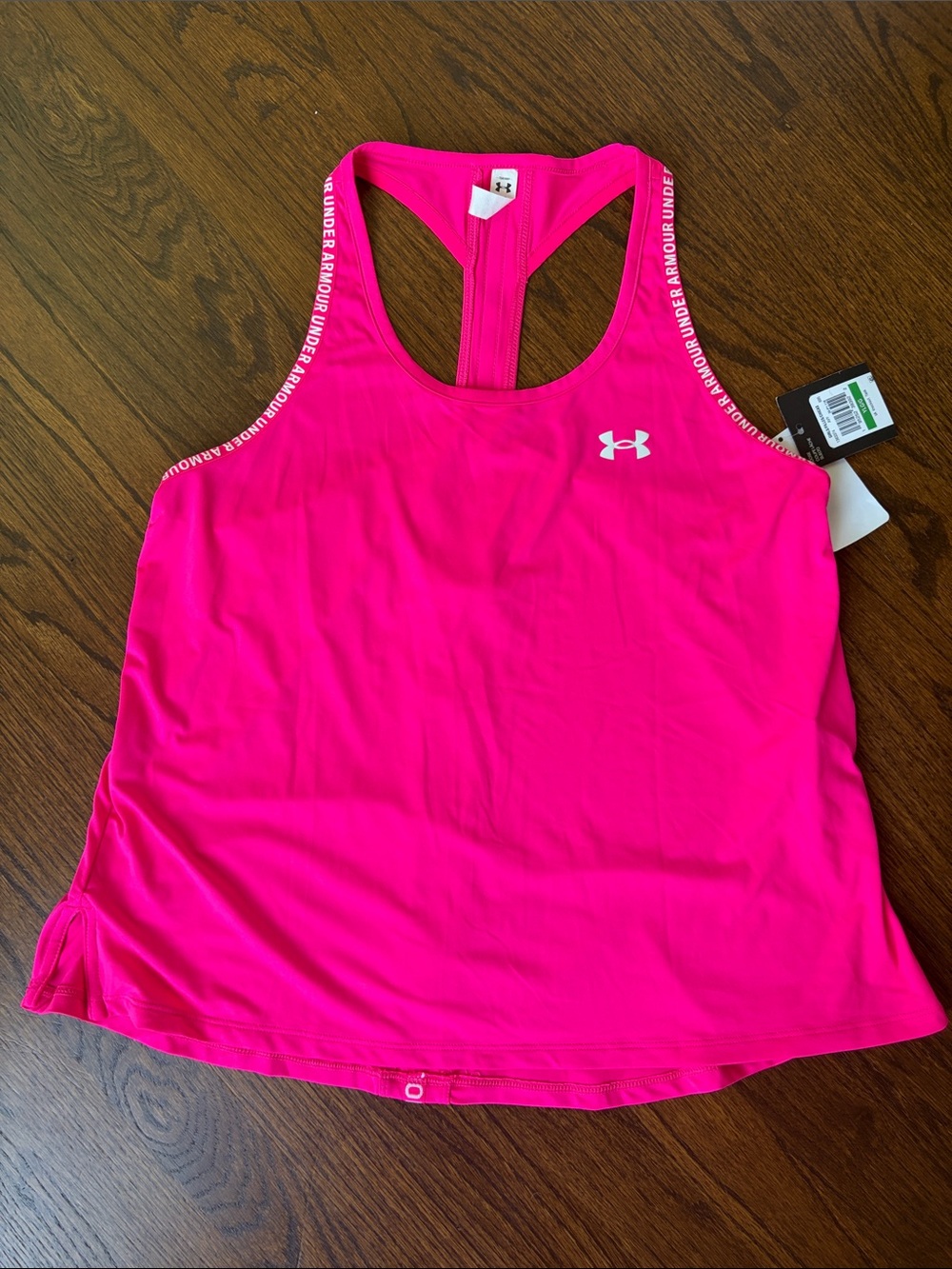 Under Armour Women's Bright Pink Racerback Performance Tank